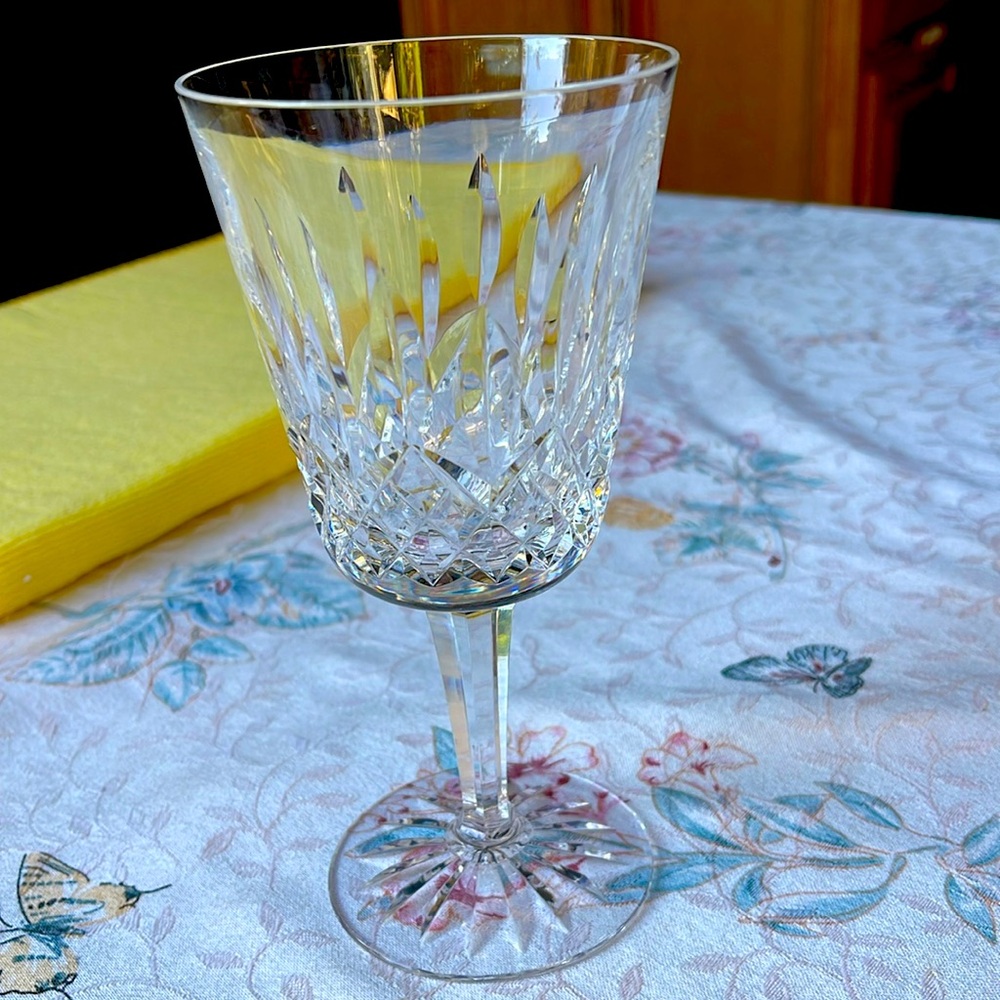 Vintage Lismore Waterford Crystal wine glass